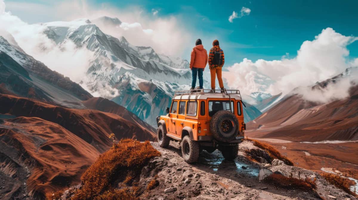 Himalayan mountain landscape in Uttarakhand